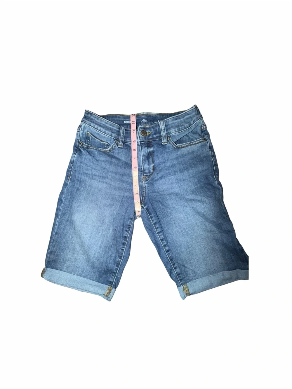 St. John’s Bay Bermuda Denim Shorts Size 2 Edge